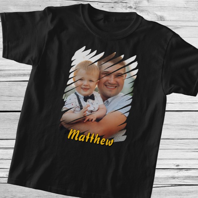 Lägg till Porträtt och Namn. Anpassningsbar Person T Shirt (Skapare uppladdad)