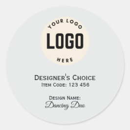 Lägg till produktetikett för svart Gräns i Logotyp Runt Klistermärke