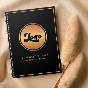 Lägg till Professionellen Logotyp och text för Gul Anteckningsbok