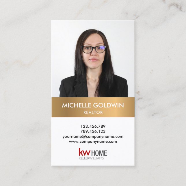 Lägg till Professionellen Photo och Logotyp Real G Visitkort (Framsida)