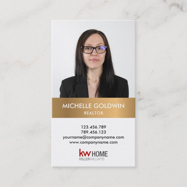 Lägg till Professionellen Photo och Logotyp Real G Visitkort (Framsida)