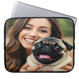 Lägg till Pug-foto Anpassa Personalisera Laptop Fodral