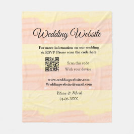 Lägg till Q R-kodsökning för Bröllop webbplats läg Fleecefilt