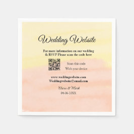 Lägg till Q R-kodsökning för Bröllop webbplats läg Pappersservett