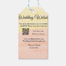 Lägg till Q R-kodsökning för Bröllop webbplats läg Presentetikett