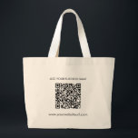 Lägg till QR-kod för Adress på företagets webbplat Jumbo Tygkasse<br><div class="desc">Lägg till företagets webbplats URL och Business namn genom att klicka på knappen "Personalize" (Anpassa). En unik QR-kod genereras automatiskt när du lägger till webben adress i QR-koden fält.</div>