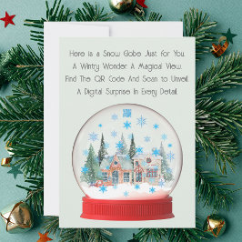 Lägg till QR-kodmeddelandet eller presentationen i Julkort