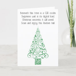 Lägg till QR-kodmeddelandet eller presentationen t Helgkort