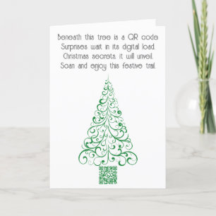 Lägg till QR-kodmeddelandet eller presentationen t Helgkort