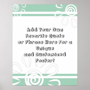 Lägg till Rand-blommor i Anpassningsbarna Ljust gr Poster
