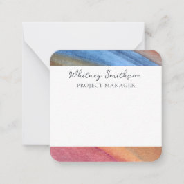 Lägg till ren Abstrakt med Namn brun och blå vatte Anteckningskort