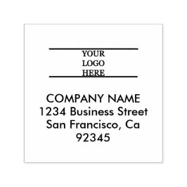 Lägg till Returadressen Logotyp Square Business Självfärgande Stämpel