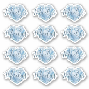 Lägg till Roligten Monogram eller Namn Cute Heart Klistermärken