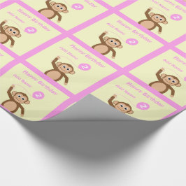 Lägg till rosa av andra födelsedag i namn presentpapper
