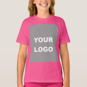 Lägg till Rosa för Wow av bildfotofoto-Logotyp i B T Shirt