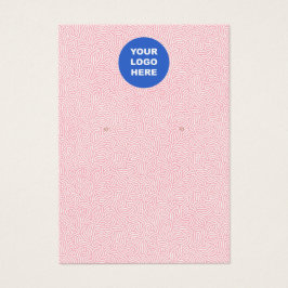 Lägg till Rosa Mönster Earring Visning Card för Lo Visitkort