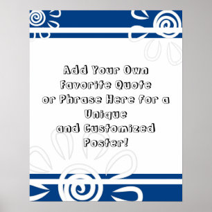 Lägg till Royalet Blått för offerten Rand Flowers Poster