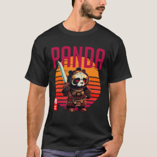 Lägg till Samurai Panda i japansk konst T Shirt