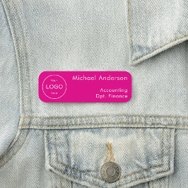 Lägg till shock rosa för logotyp av affärshändelse namnbricka