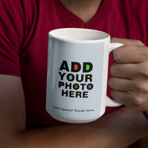 Lägg till Skapa överför eget bästa 2-foto Namn Kaffemugg