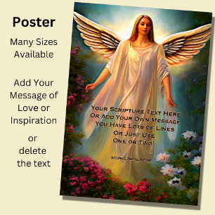 Lägg till skript, Christian Angel & Rosa Flowers Poster