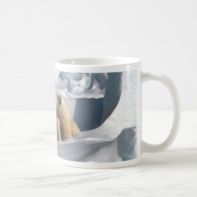 Lägg till SLOGAN i Spara Arktis Polar Bears Planet Kaffemugg (Höger)