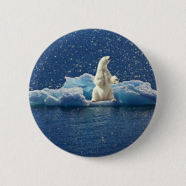 Lägg till SLOGAN i Spara Polar Bears Arktis Planet Knapp