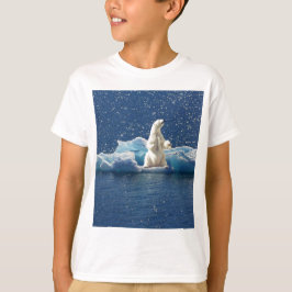 Lägg till SLOGAN i Spara Polar Bears Arktis Planet Tee Shirt