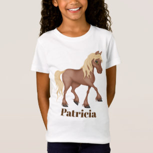Lägg till t-shirt för namn-flickor i kutahäst