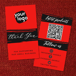 Lägg till Tack för modern Logotyp och QR-kod Visitkort