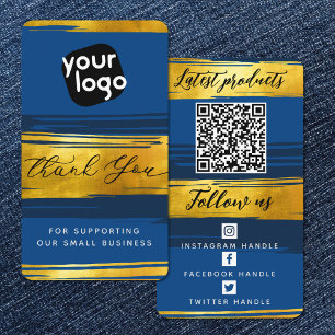 Lägg till Tack för modern Logotyp och QR-kod Visitkort