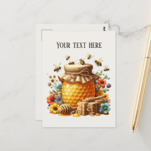 Lägg till text för Cute honey-leverantörer Vykort