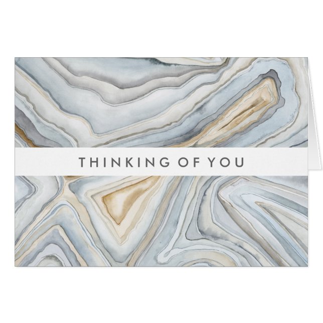 Lägg till text | Grått Marded Abstract Design Hälsningskort (Framsidan Horizontal)