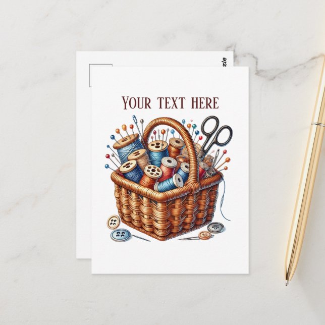 Lägg till text i älskare som sys på kute vykort (Fram/Back In Situ)