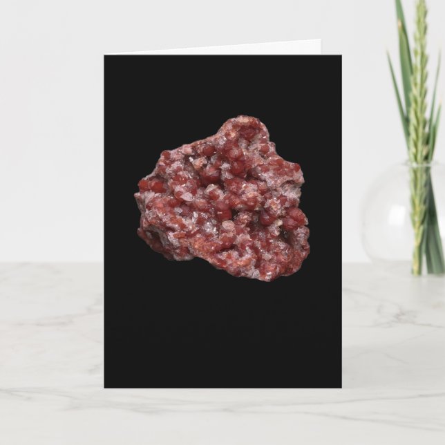 Lägg till text i Andradit Garnet och Calcite Clust Kort (Framsida)