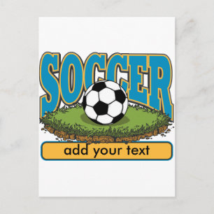 Lägg till text i anpassningsbarna Fotboll Vykort