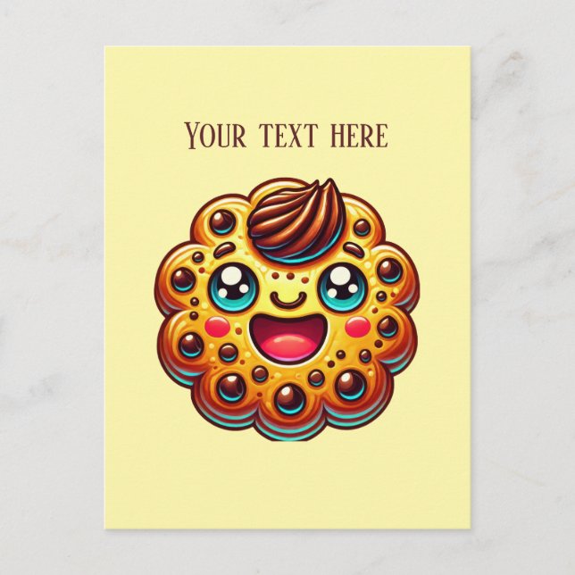 Lägg till text i baksidan av Cute cookie älskare Vykort (Framsida)