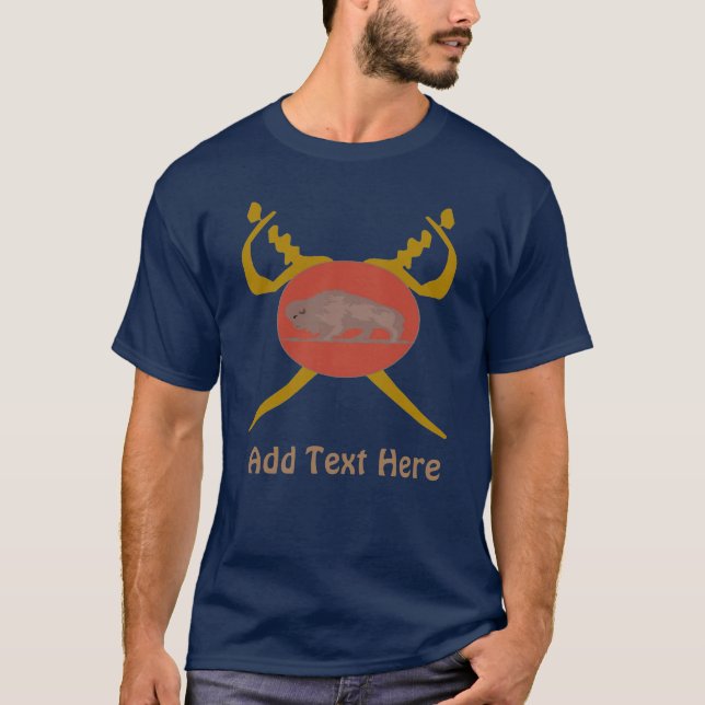 Lägg till text i Buffalo Soldier Design T Shirt (Framsida)