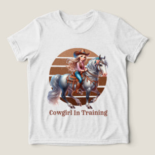 Lägg till text i Cute cowgirl-träning T Shirt