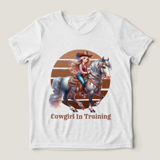 Lägg till text i Cute cowgirl-träning T Shirt (Design Framsida)