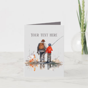 Lägg till text i Cute Far Son Kort