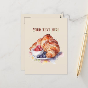 Lägg till text i Cute frukost älskare Vykort