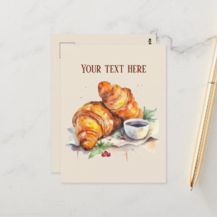 Lägg till text i Cute frukost älskare Vykort