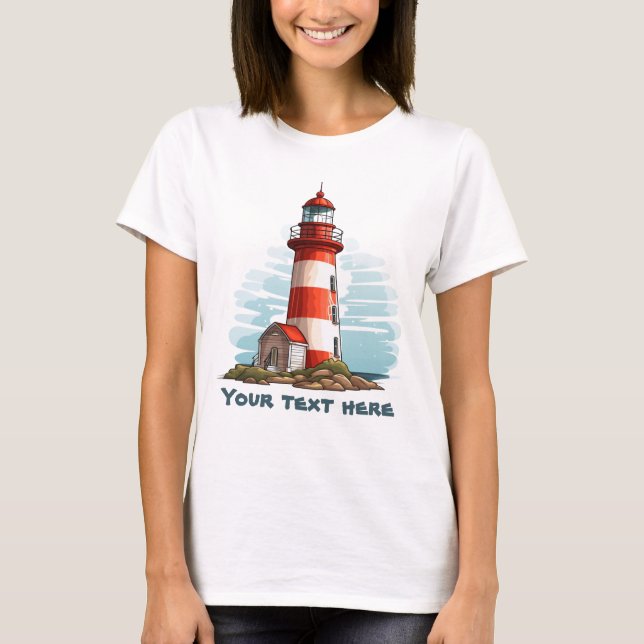 Lägg till text i Cute-fyr T Shirt (Framsida)