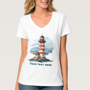 Lägg till text i Cute-fyr T Shirt
