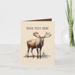 Lägg till text i Cute Moot älskare Kort