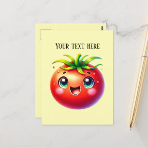 Lägg till text i Cute Tomato älskare Vykort