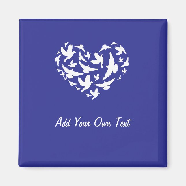 Lägg till text i Fågelns blå fästpunkt och anpassa Magnet (Framsidan)