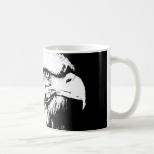 Lägg till text i mallen Modern pop Art Eagle Head Kaffemugg