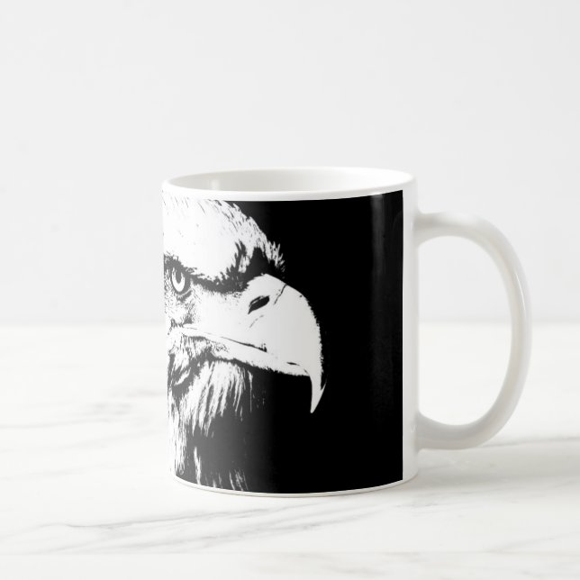 Lägg till text i mallen Modern pop Art Eagle Head Kaffemugg (Höger)